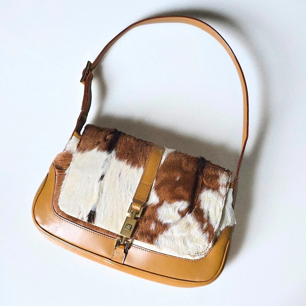 Gucci Jackie Cow Print Small Flap